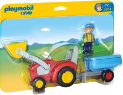 Playmobil Tractor Cu Remorca 1.2.3 (6964)