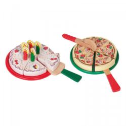 Fajáték: Pizza és torta papír dobozban