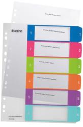 LEITZ Regiszter, műanyag, A4 Maxi, 1-6, LEITZ Wow (E12420000) - iroda24