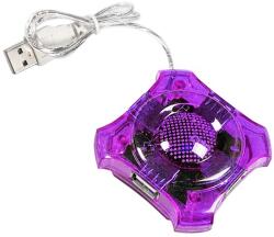 Esperanza 4-portos USB 2.0 HUB - lila színű (EA150V)