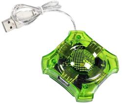 Esperanza 4-portos USB 2.0 HUB - zöld színű (EA150G)