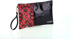 KBAS Geantă tip plic pentru dame Kbas din piele și material textil neagră 085760N