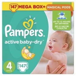 Pampers Active Baby-Dry 4 Maxi 7-14 kg 147 db