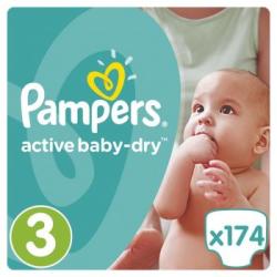 Pampers Active Baby-Dry 3 Midi 4-9 kg 174 db