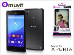 muvit My Frame - Sony Xperia M4 Aqua case black/clear (I-SEBMC0042)