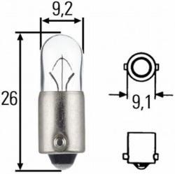 HELLA Bec auto halogen Hella Standard T4W 4W 12V 8GP 002 067-121