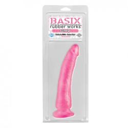 Pipedream Basix vékony 7" Dildo - Pink