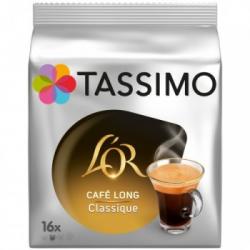 TASSIMO Capsule cafea, L'OR Tassimo Cafe Long Classic, intensitate 6, 16 bauturi x 120 ml, 16 capsule