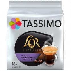 TASSIMO Capsule cafea, L'OR Tassimo Lungo Profondo, 16 bauturi x 120 ml, 16 capsule