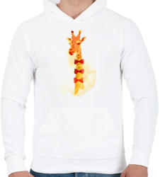 printfashion Elegant giraffe - Férfi kapucnis pulóver - Fehér (221053)