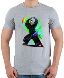 printfashion Szamuráj - Férfi póló - Sport szürke (62115)