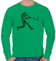 printfashion Baseball játékos - Férfi pulóver - Zöld (308254)