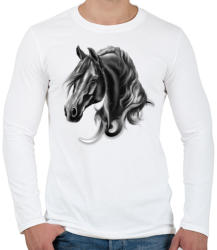 printfashion horse spirit - Férfi hosszú ujjú póló - Fehér (307255)