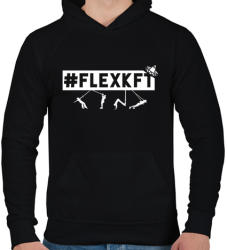 printfashion #FLEXKFT - Férfi kapucnis pulóver - Fekete (253598)