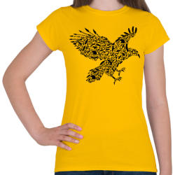 printfashion Fekete sas - Női póló - Sárga (136694)