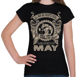 printfashion A legjobbak májusban születnek - Női póló - Fekete (209449)