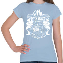printfashion Az első biciklim - Női póló - Világoskék (189081)