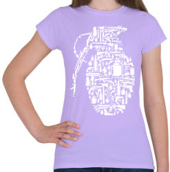 printfashion Gránát - fehér - Női póló - Viola (136973)