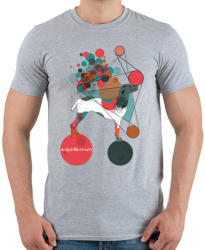 printfashion Egyensúlyban - Férfi póló - Sport szürke (45640)