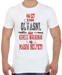 printfashion Horgászat - Férfi póló - Fehér (266960)