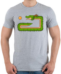printfashion Retro dragonball snake - Férfi póló - Sport szürke (355930)