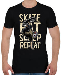 printfashion Skate Eat Sleep Repeat - Férfi póló - Fekete (365510)