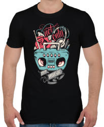 printfashion Nem csak zene - Férfi póló - Fekete (78631)