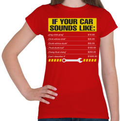 printfashion Car - Női póló - Piros (274767)