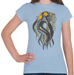 printfashion Oktobot - Női póló - Világoskék (59617)