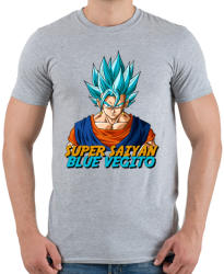 printfashion Super Saiyan Blue Vegito - Férfi póló - Sport szürke (388546)