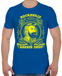 printfashion Rockabilly borbély - Férfi póló - Királykék (194392)