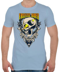 printfashion Gyors sofőr - Férfi póló - Világoskék (46903)