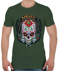printfashion Mariachi - Férfi póló - Katonazöld (101056)