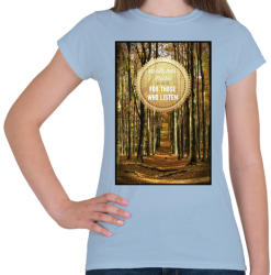 printfashion A föld zenéje - Női póló - Világoskék (45398)