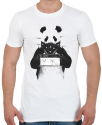 printfashion Bad panda - Férfi póló - Fehér (233452)