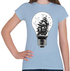 printfashion Fényvitorlás - Női póló - Világoskék (244028)