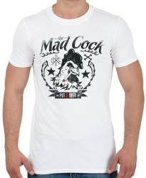 printfashion Őrült kakas - Férfi póló - Fehér (4518)