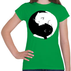 printfashion Cicus yin yang - Női póló - Zöld (210980)