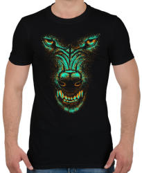 printfashion Szürkefarkas - Férfi póló - Fekete (114787)