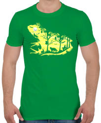 printfashion Éjjeli béka - Férfi póló - Zöld (130163)
