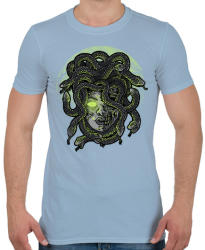 printfashion Medúza - Férfi póló - Világoskék (319226)