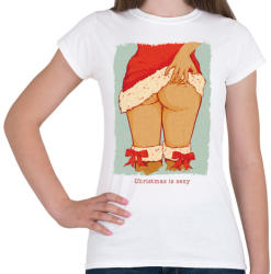 printfashion Szexi Karácsony - Női póló - Fehér (40833)