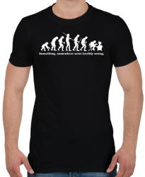 printfashion Evolúció - Férfi póló - Fekete (341079)