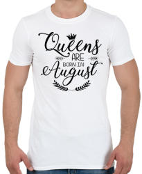 printfashion A királynők augusztusban születnek - Férfi póló - Fehér (298073)
