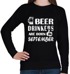 printfashion A sörivók szeptemberben születnek - Női pulóver - Fekete (349225)