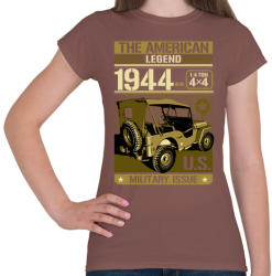printfashion Amerikai legenda - Női póló - Mogyoróbarna (34779)