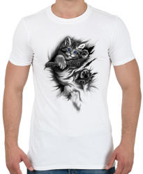 printfashion macsesz 3D - Férfi póló - Fehér (321197)