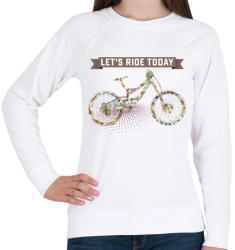 printfashion Irány biciklizni! - Női pulóver - Fehér (291799)