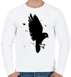 printfashion Black Bird - Férfi pulóver - Fehér (375166)