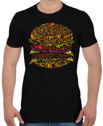 printfashion Burger - Férfi póló - Fekete (136360)